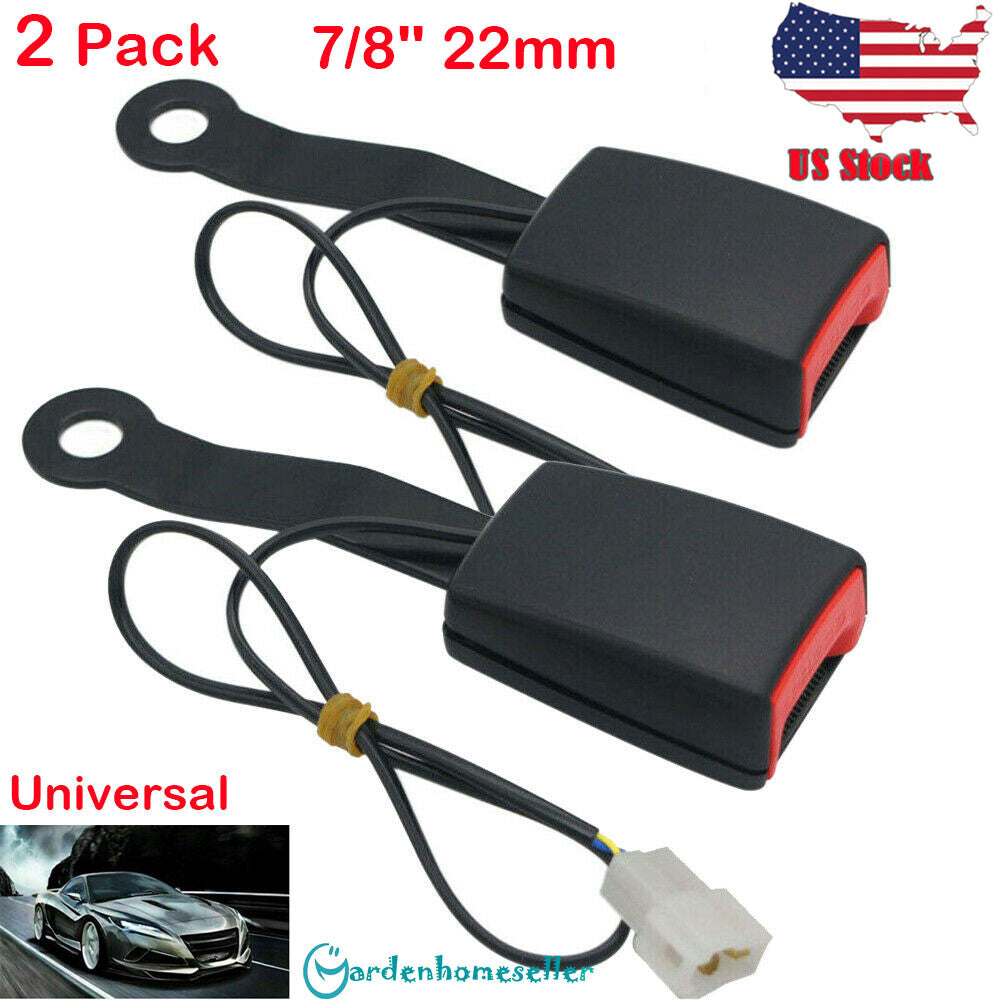 2-piece front drive for seat belt buckle plug connector warning cable belt cam lock