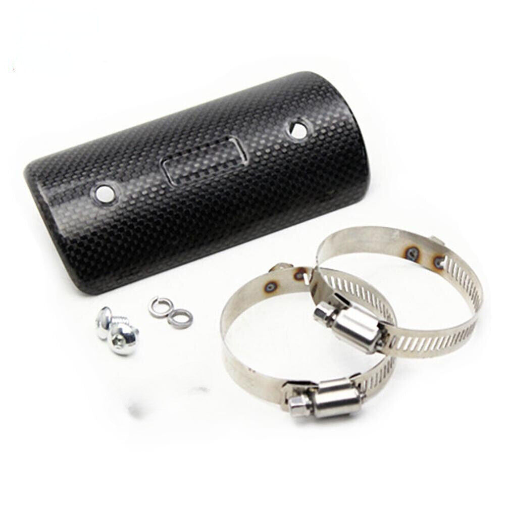 Universal Heat Shield Cover Tip Motorcycle Carbon Fiber Exhaust Pipe Protection