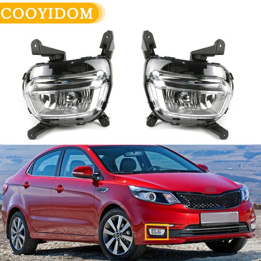 Pair Front Bumper Fog Light Fog Lamp for KIA Rio K2 2014-2017 92201-4X500