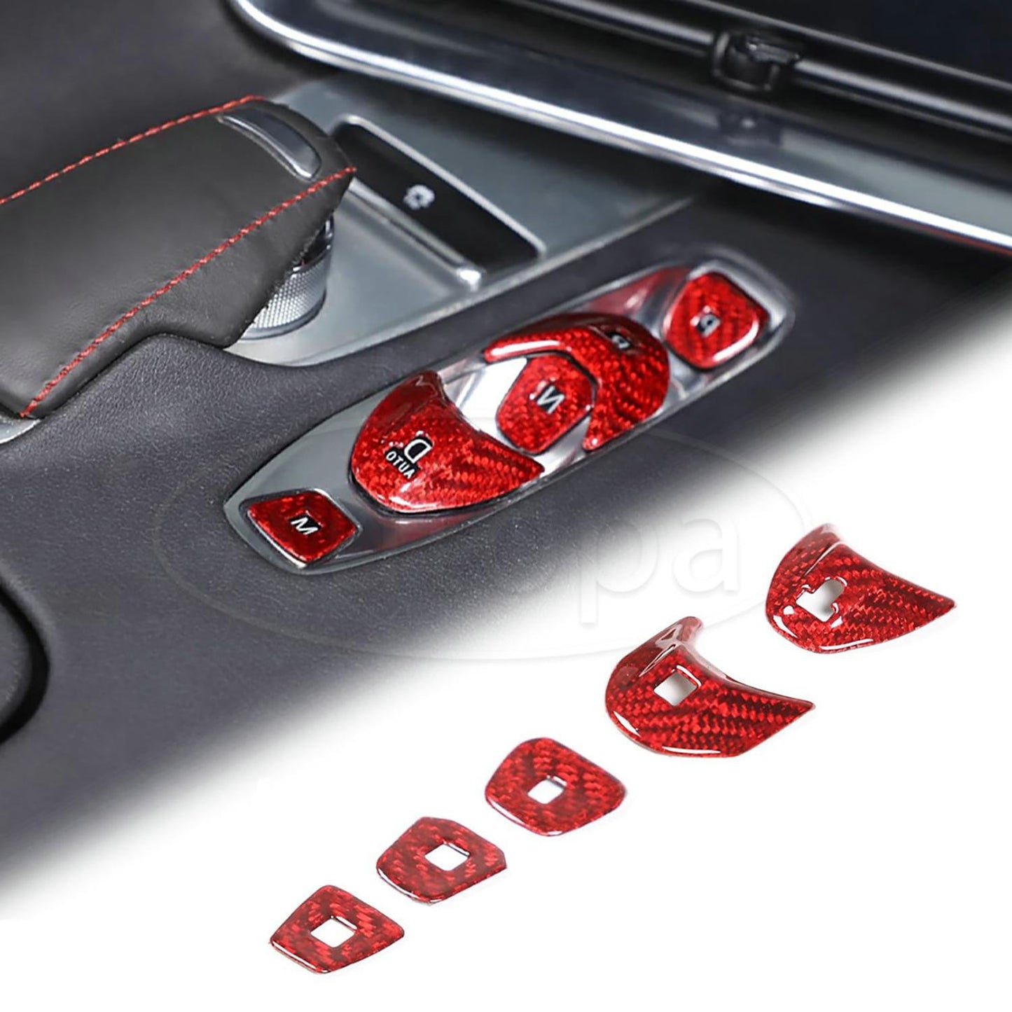 REAL HARD Carbon Fiber Console Gear Shifter Button for Corvette C8 2020-2023 NEW