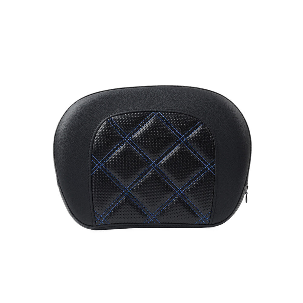 Stitching Blue Passenger Sissy Bar Backrest Pad Bracket for Harley Street Glide Q