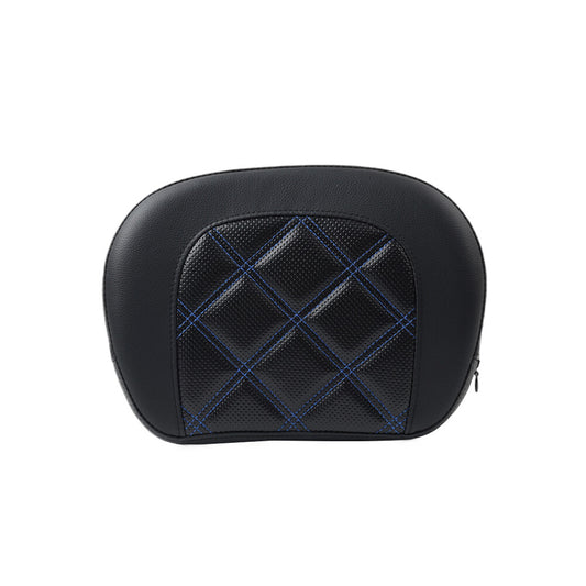 Stitching Blue Passenger Sissy Bar Backrest Pad Bracket for Harley Street Glide Q