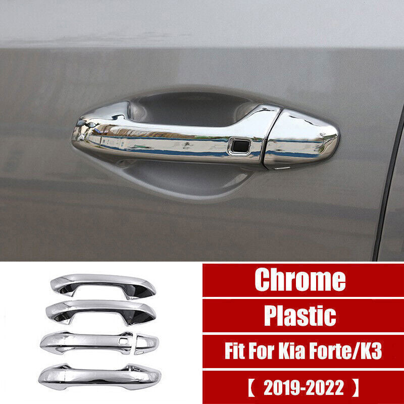 5X Chrome ABS OutsideDoorHandleMoulding CoverTrim for Kia Forte K3 2019-2022