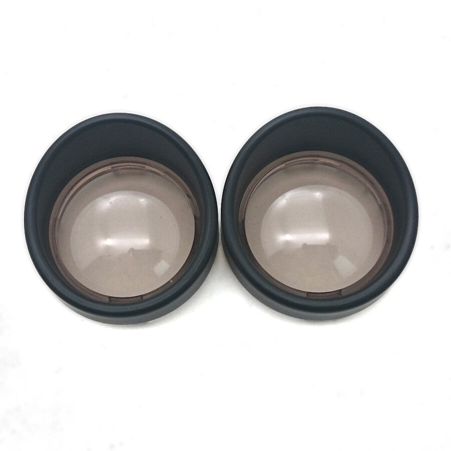 Black Visor-Style Turn Signal Bezels With Smoke Lens for Harley Sportster Q