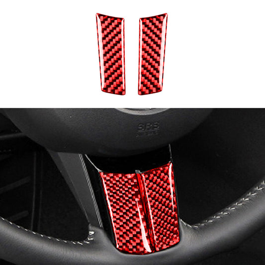 Red Carbon Fiber Steering Wheel Cover Fit for Mazda MX-5 Miata 2009-15