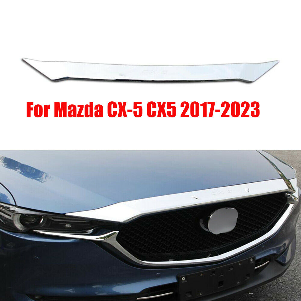 for Mazda CX-5 CX5 2017-23 Chrome ABS Front Hood Bonnet Lip Guard Cover Trim 1x