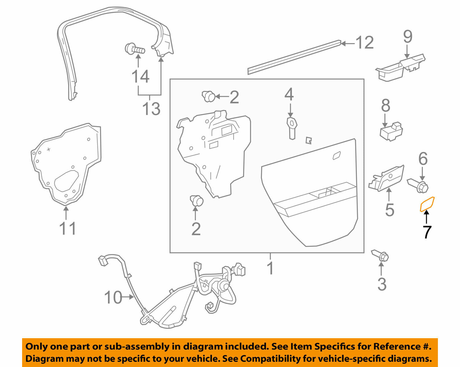For GM for Chevrolet Trax Front Door Handle Cover Driver Left  Passenger Side