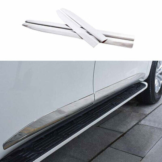 4PCS Chrome Door Body Side Molding Cover Trim for Nissan Armada Patrol Y62 17-20