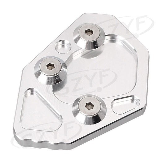 1Pc Side Stand Kickstand Plate Pad Big CNC for BMW K1200S/R K1300S/R Silver Q