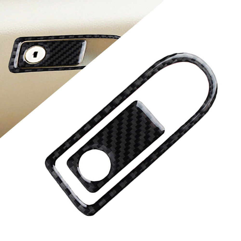 2X Carbon Fiber for Co -Pilot Storage Box Trim for Mercedes-Benz W204 2007-2014