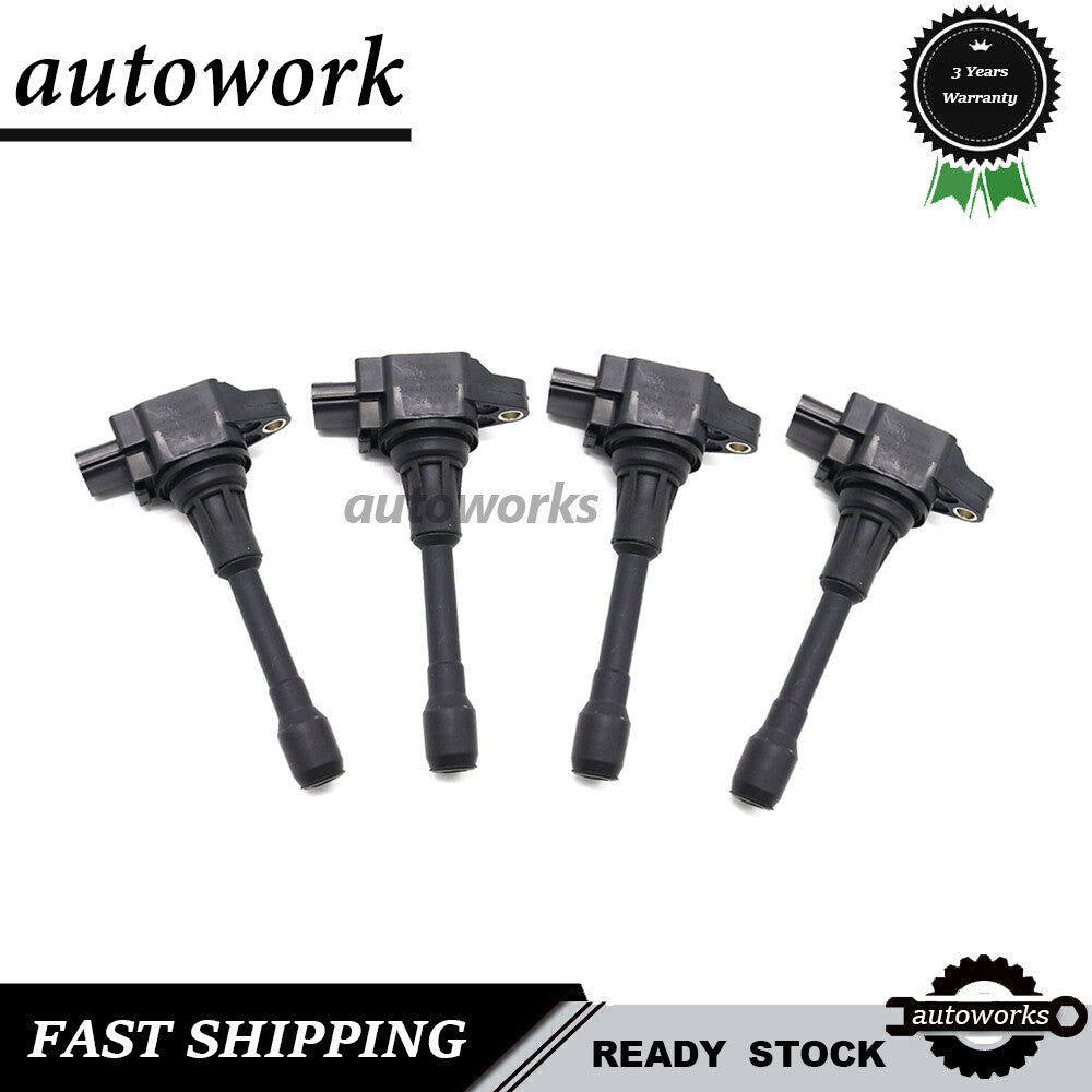 4PCS Ignition Coils Fit for 2007 2008 2009 2010 2011 2012 for Nissan Versa 1.8L 1.6L