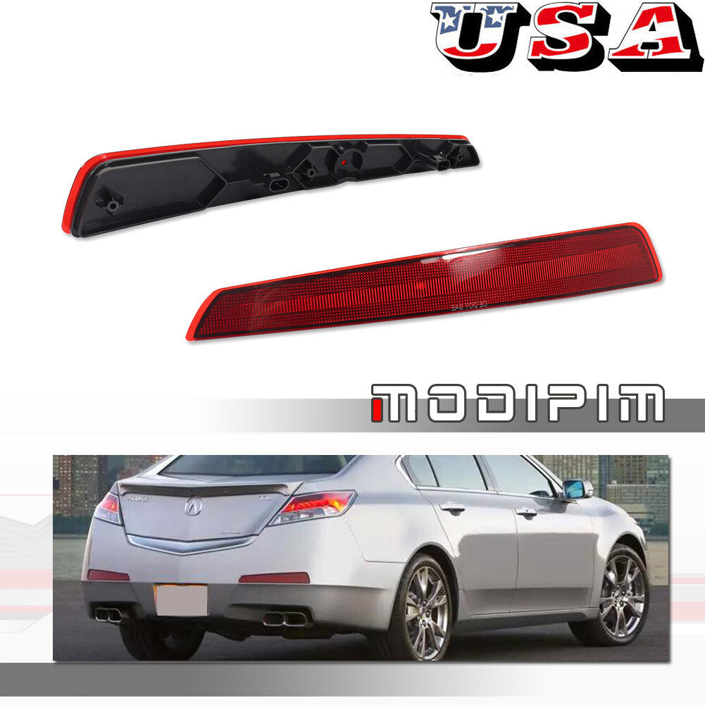 Suitable for Acura TL 2009 2010 2011, right/left rear engine reflector light red pair Q