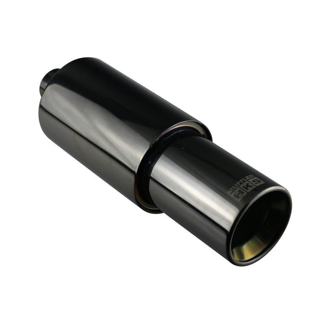 Black 2 inlet Straight Flow Racing Exhaust Muffler Outlet 4inch Body 5 450mm