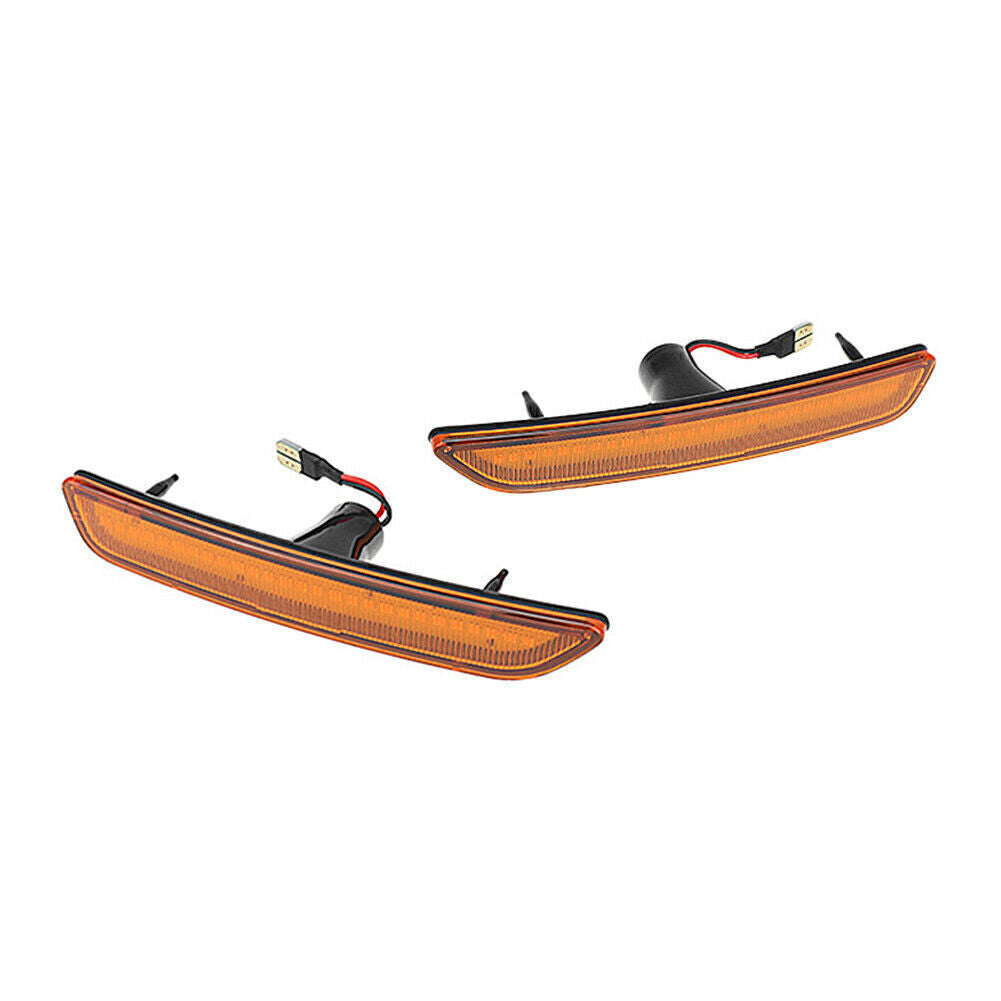 for Ford for Mustang 2010-2014 2013 2012 2011 Orange 2x LED Front Side Marker Lights