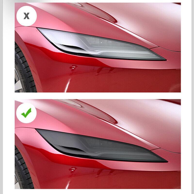 Headlights Smoke Paint Vinyl Tint Wrap Film for Tesla for Model 3 Highland 2023 2024 Q