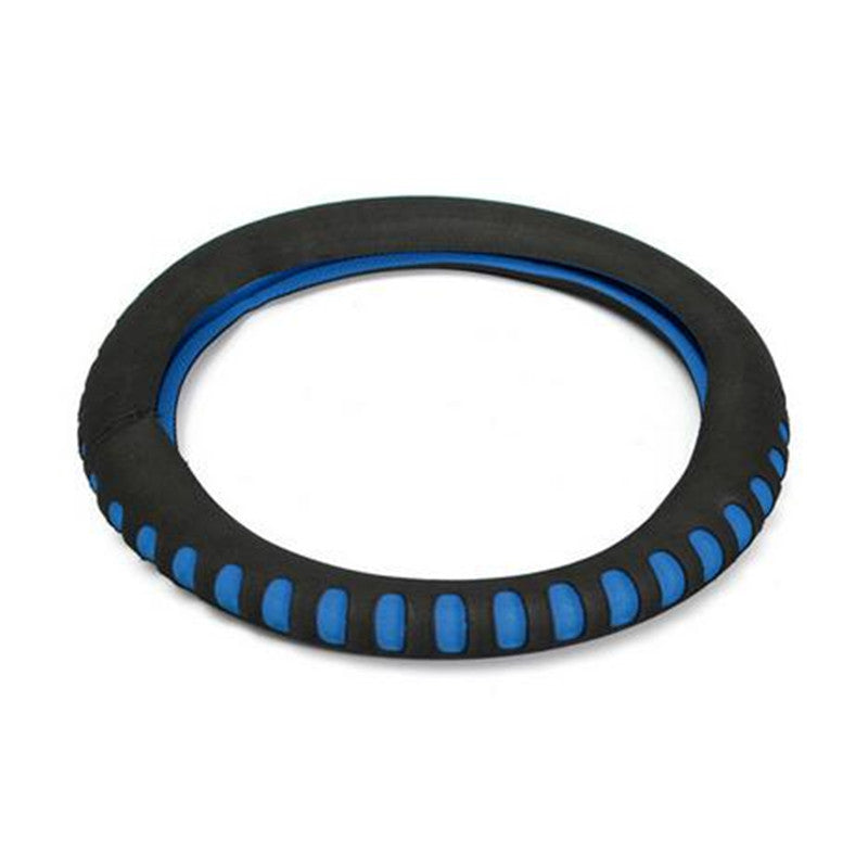 Auto BlackBlue Sport Steering Wheel Grip Cover Soft EVA Diameter 38cm Universal