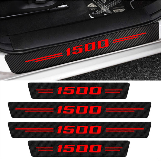 4x for Nissan NV1500 for Ram 1500 Carbon Fiber Cab Door Sill Plate Protector Cover