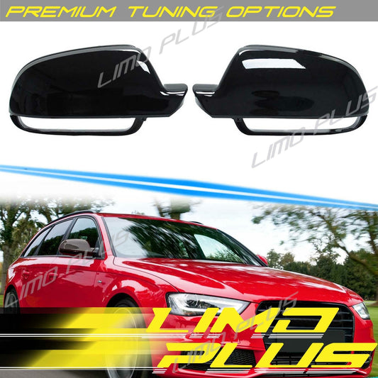 Side Mirror Cover Caps Replace for Audi A3 8P for A4 B8.5 for A5 S5 RS5 W/ Lane Assist Q