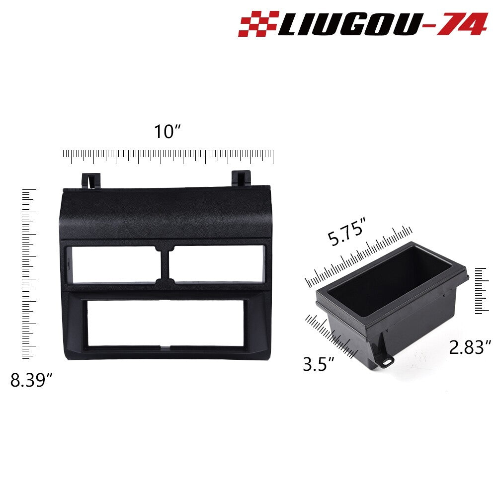 Car Stereo Radio Dashboard Kit Pocket Bezel Trim Fits 1988-94 for GMC Trucks - v