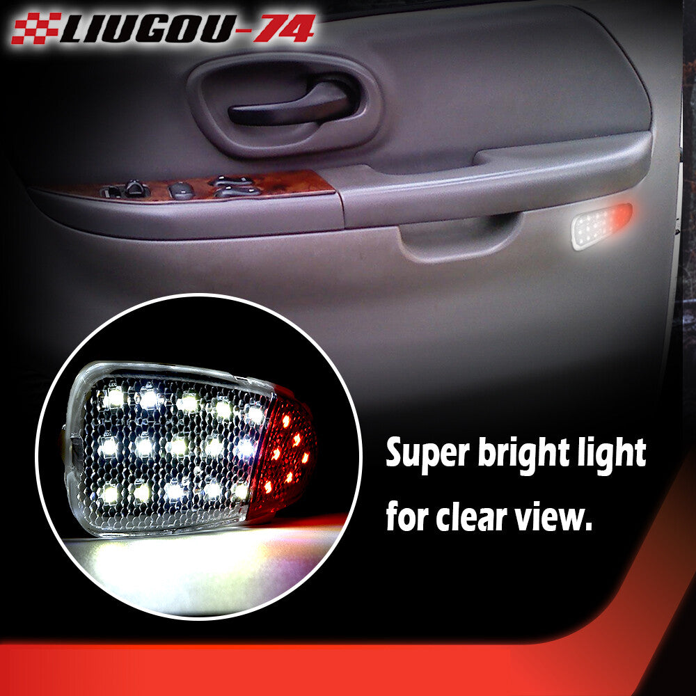 2 Pack Fits 97-04 F150 F250 Light Duty LED Interior Door Panel Courtesy Light - v