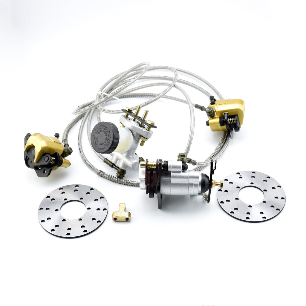 Hydraulic Disc Brake Calipers Pad System 100cc 250cc Quad Dirt Bike Dune Buggy