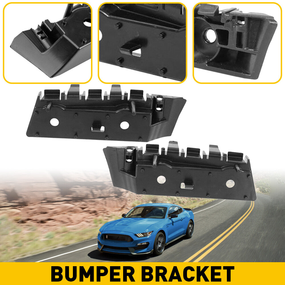 Black LH Right Grip Front Bumper Support Bracket Kit for for Mustang 2015 2016 2017 Brand New - v