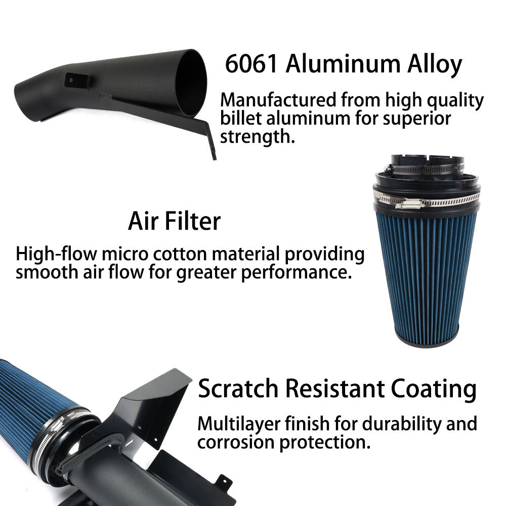 4 IN Cold Air Intake+Heat Shield Kit for gmc 99-06/for chevy V8 4.8L/5.3L/6.0L Q