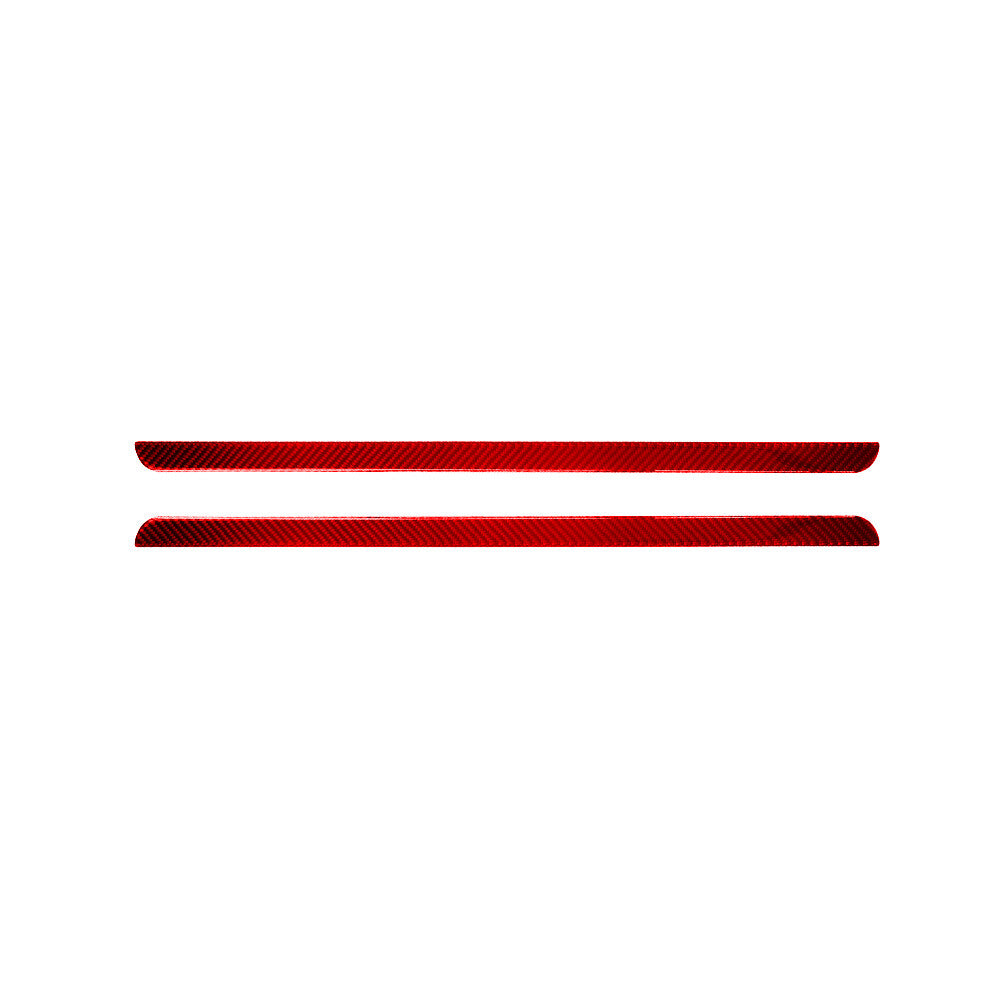 Red Carbon Fiber Gear Shift Panel Trim For C Class W204 2007-2013 v