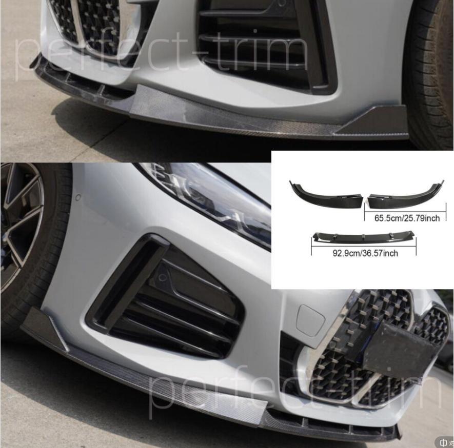 For 2022-2024 for BMW 4 Series G26 M440i Real Carbon Fiber Front Bumper Lip 4 Doors Q
