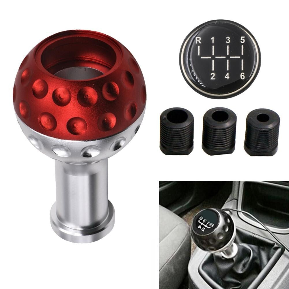 Aluminum 6MT Car Gear Shift Knob Head Manual gear lever Handball Red v