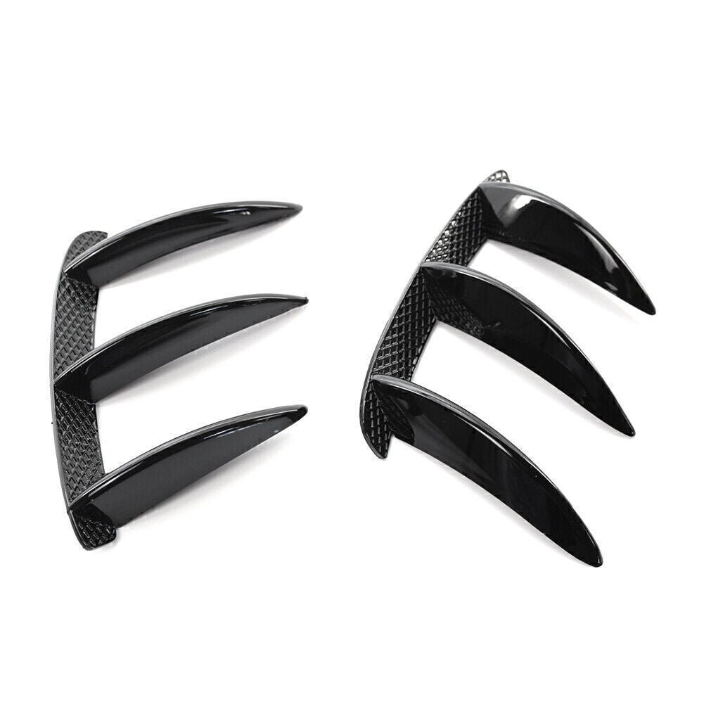 for Benz W176 A200 A250 A45 Gloss Black Rear Bumper Splitter Canard Air Vent Q