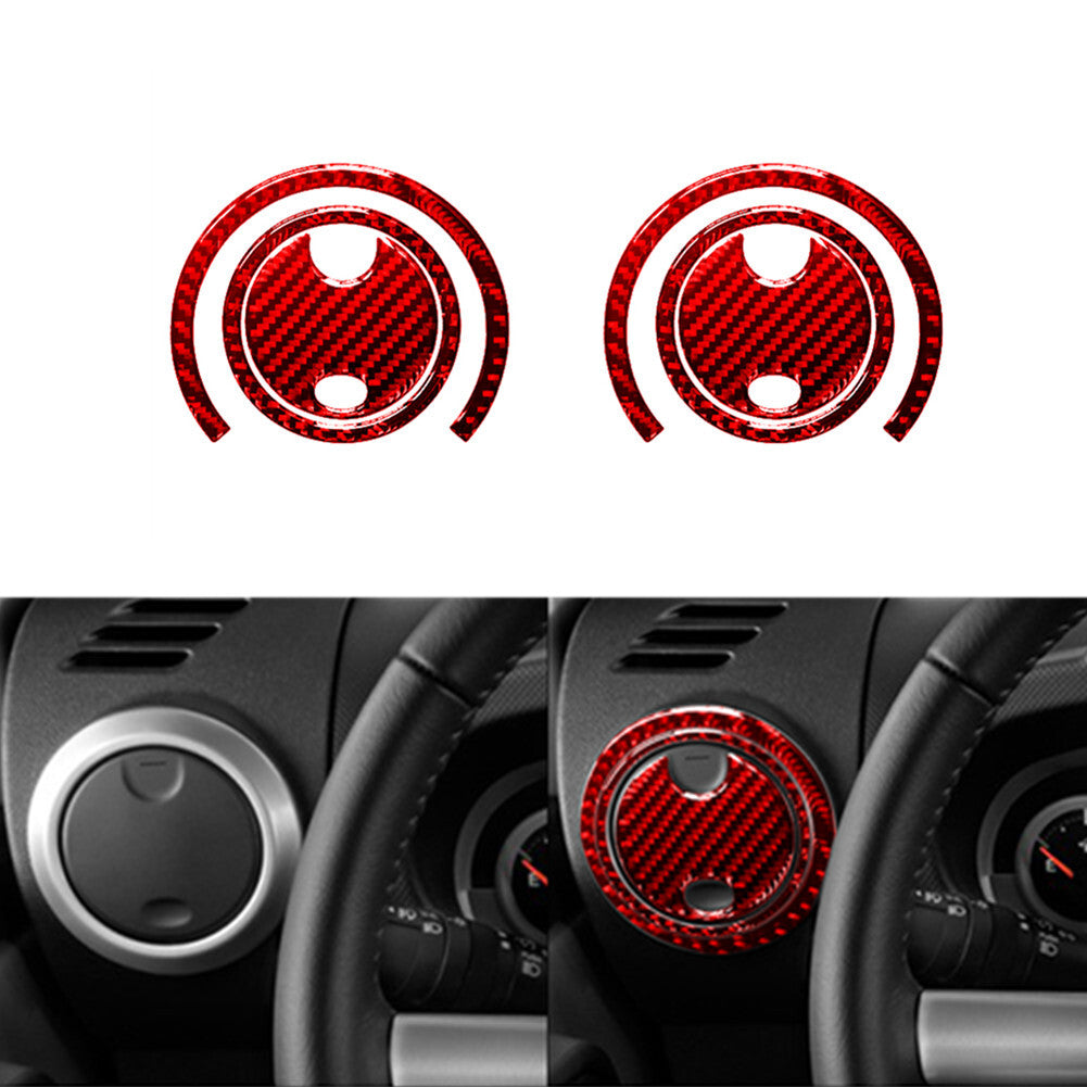 4Pcs Red Carbon Fiber CD Control Panel Cover Trim For 6 F12 F13 11-18 v