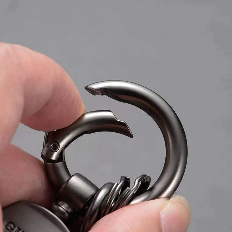 Black suede horsehair keychain/key ring for Audi for A6