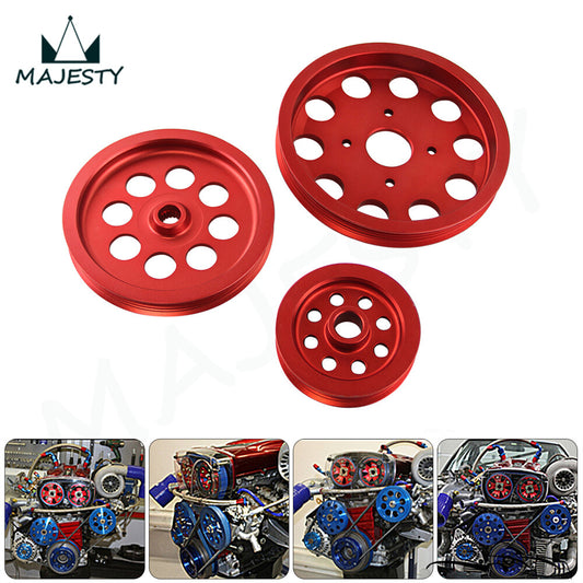 Crank Pulley for Nissan Skyline GTR GTS RB20 RB25DET RB26 R32 R33 R34 89-02 Red