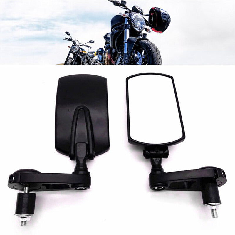 2pcs 22mm Universal Aluminum Square Rearview Side Mirrors for Motorcycles n