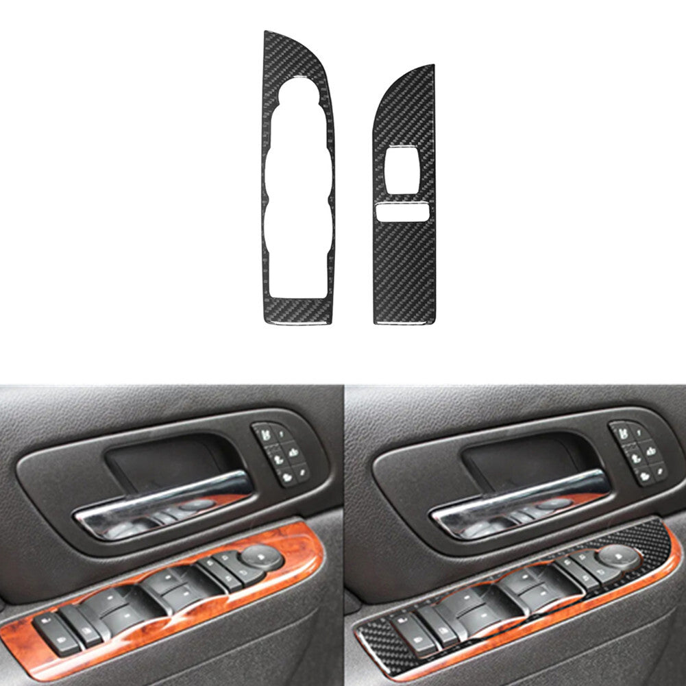 for Audi A4 2017-2019 Red Carbon Fiber Headlight Switch Panel Cover Trim Sticker v