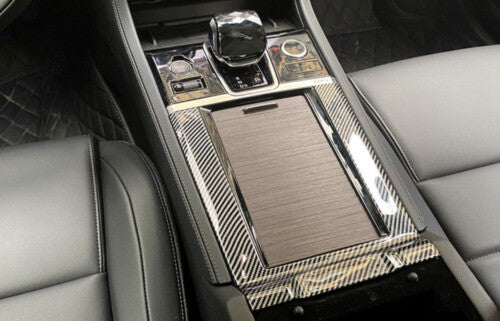 for Jaguar XF 2021-23 Carbon Fiber Alloy Center Console Holder Frame Water Cup