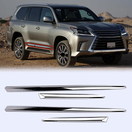 for Lexus LX570 2016-2021 Chrome ABS Side Door Body Molding Cover Strip Trim 4x