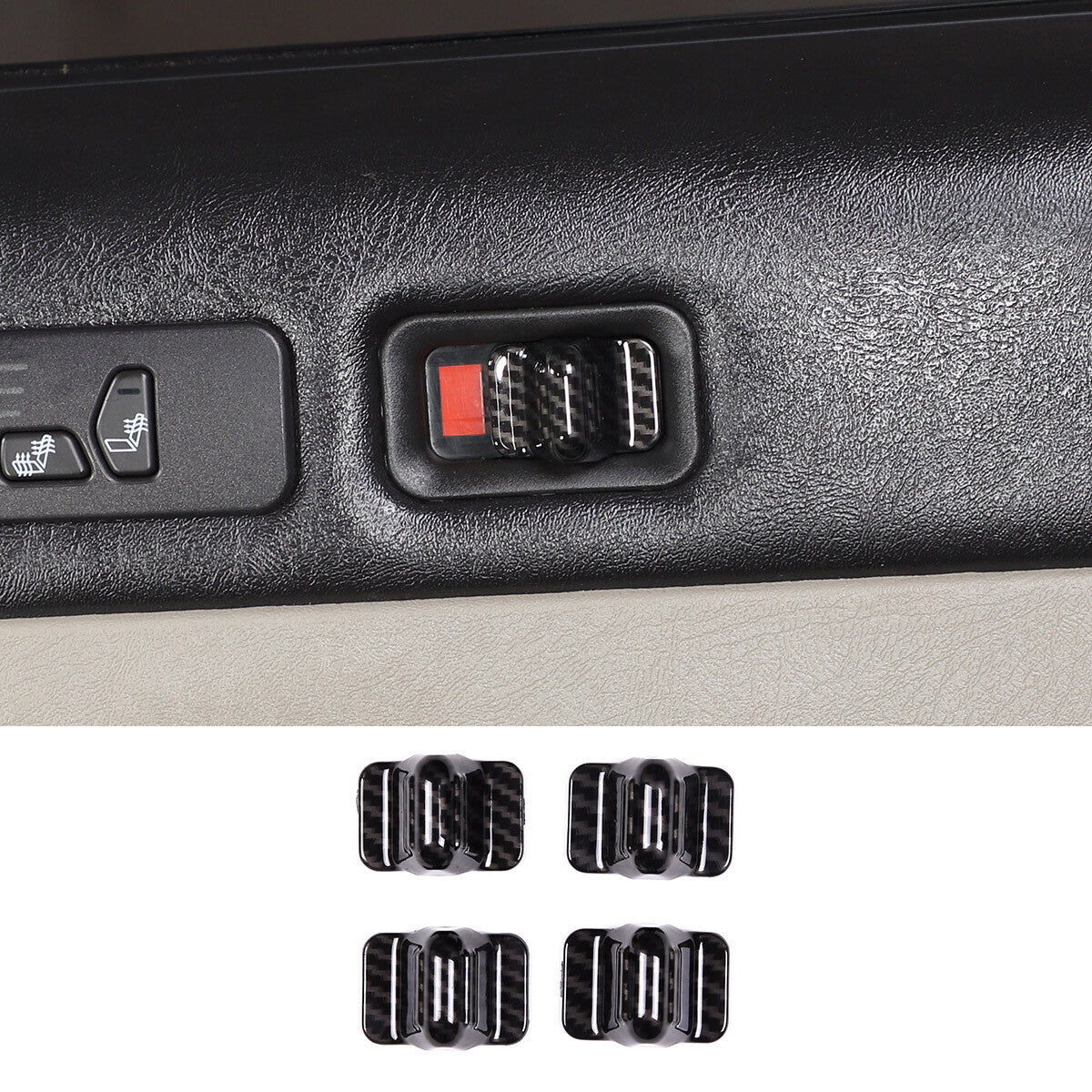 Carbon fiber exterior door handle cover decorative sticker suitable for Corvette C6 2005-2013- v