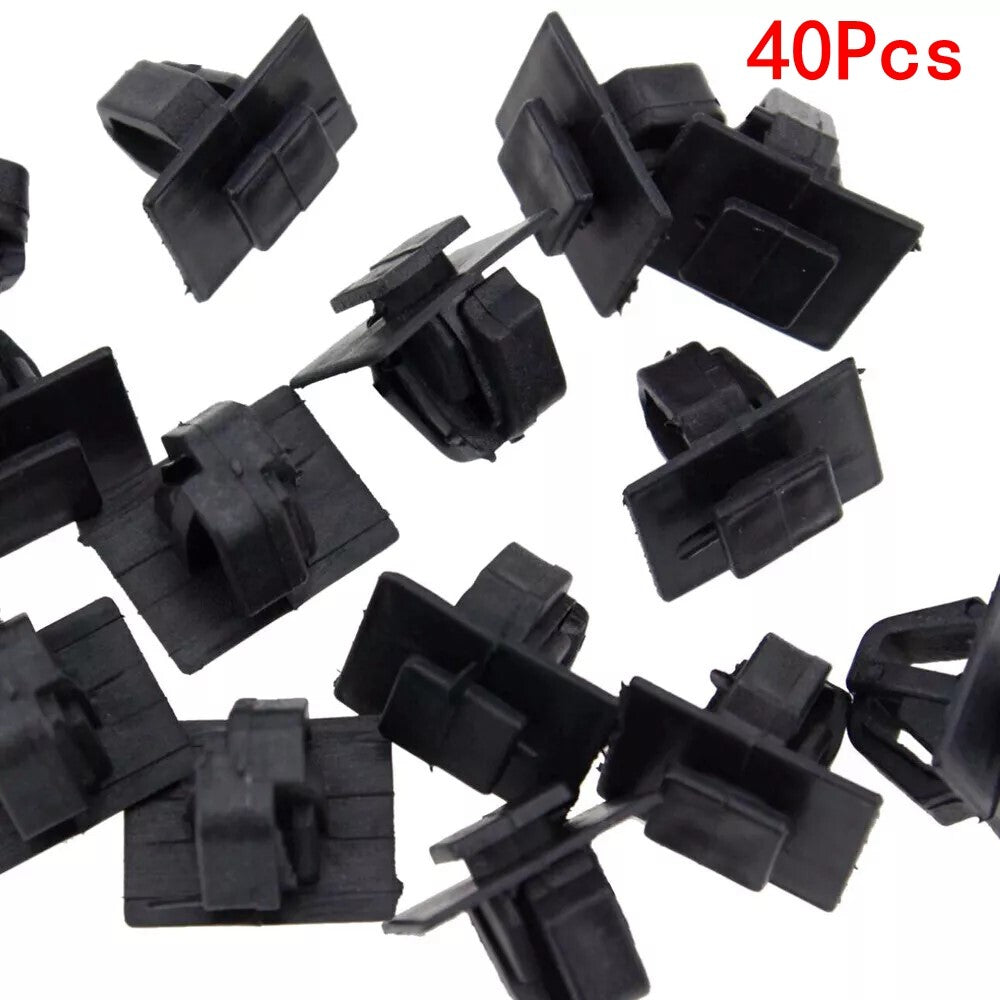 40Pcs Body Side Moulding Clip Nylon Retainer Black for Hyundai for Kia 87756-38000