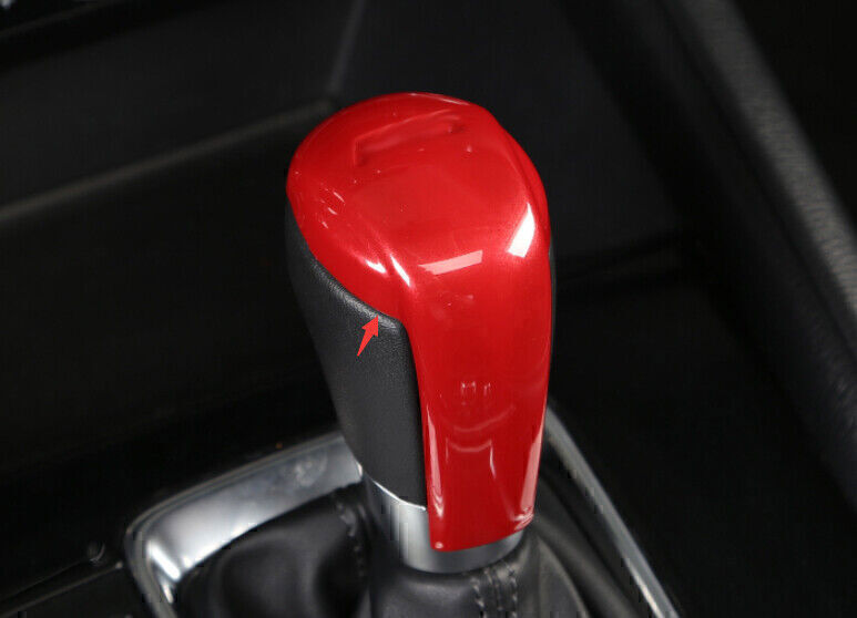 for Mazda CX-5 17-24 Bright Red Center Console Gear Shift Knob Head Cover Trim
