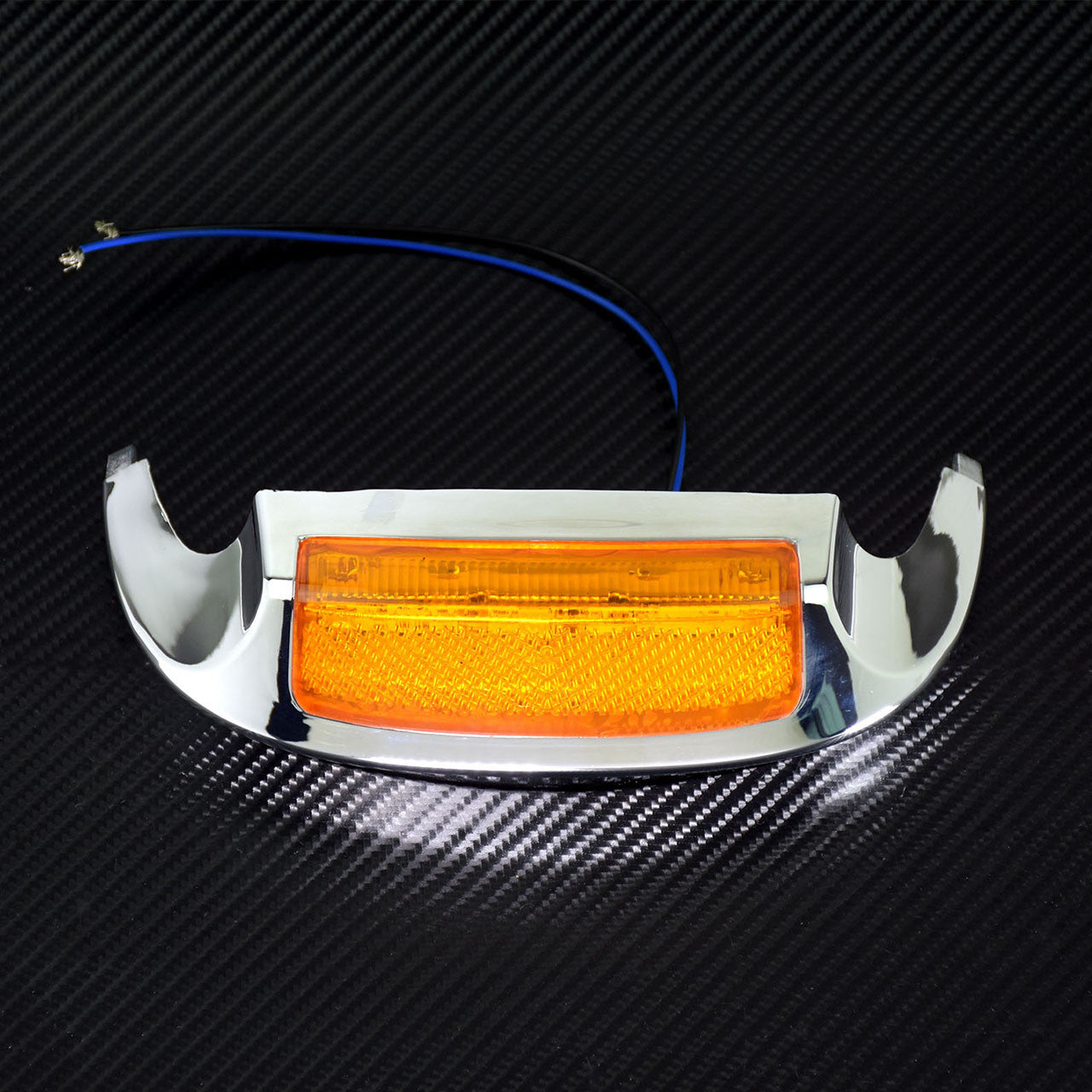Front LED Fender Tip Amber Light Fit for Harley Electra Glide Road Glide 2009-up Q