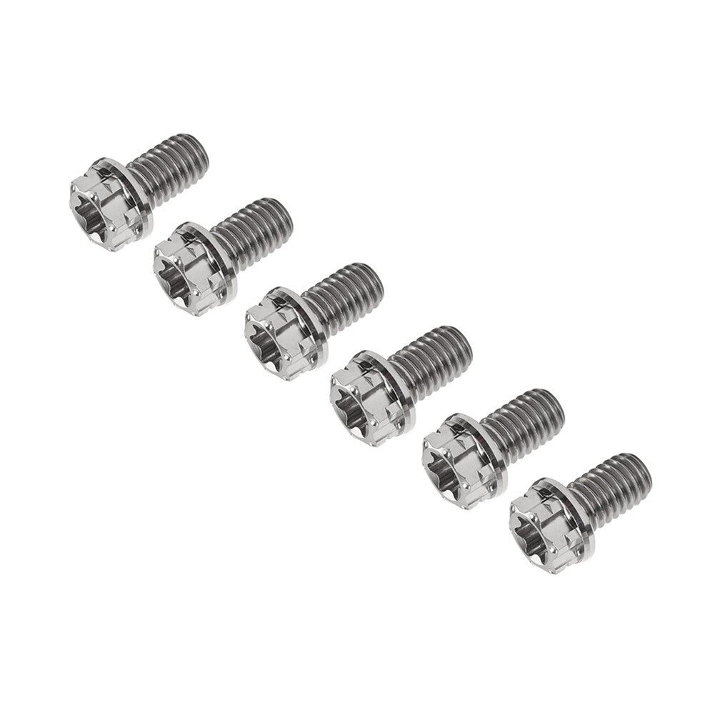 6pcs Bolts Torx Head Flange Screws M6x30mm For Motorcycle Bike Silver