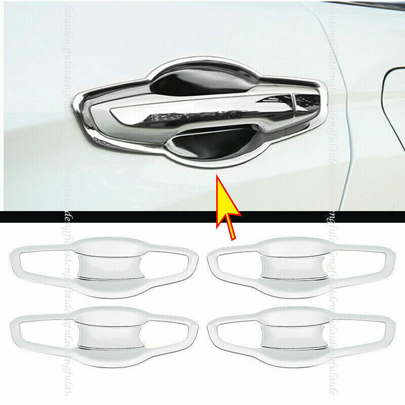 8p For Explorer 2013-2019 ABS Chrome Exterior Door Handle Decor Cover Trim v
