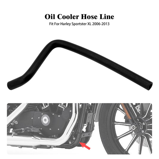 Black Tubo Scarico Oil Cooler Hose Line Fits for Harley Sportster 883 1200 06-13