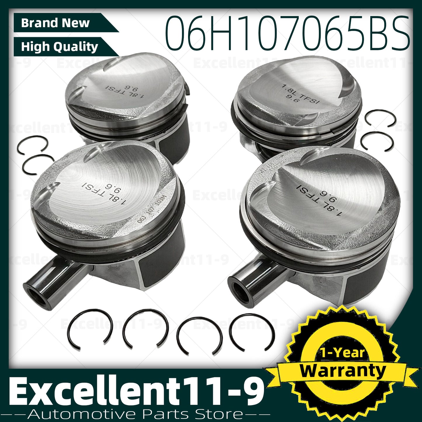 1.8T pistons and Φ21 mm rings suitable for Golf , for Passat CC, GTI, for Audi A4, A5, TT #06H107065BS- n