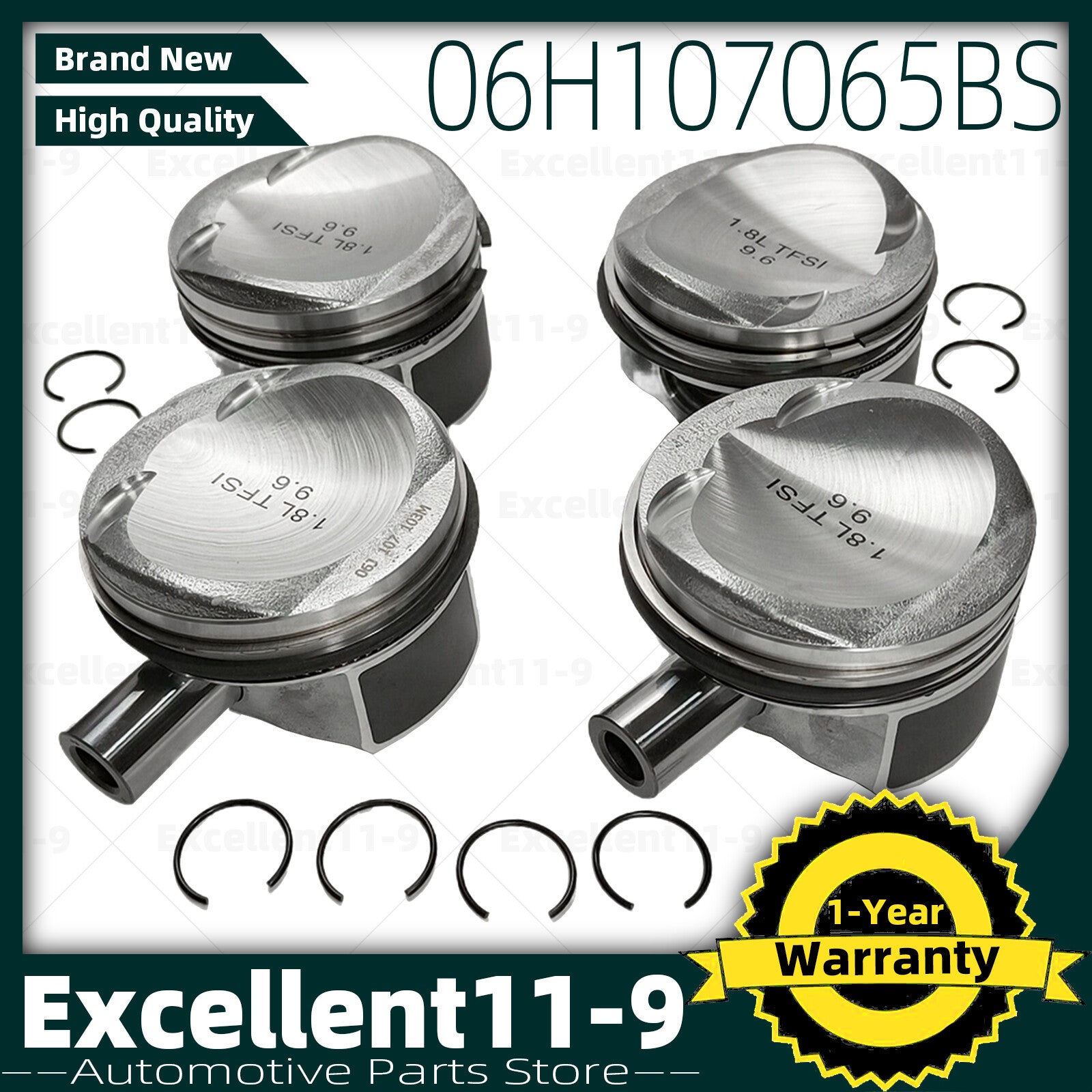 1.8T pistons and Φ21 mm rings suitable for Golf , for Passat CC, GTI, for Audi A4, A5, TT #06H107065BS- n