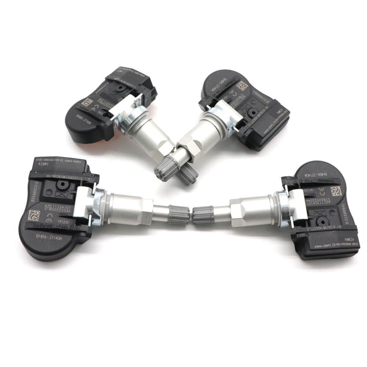 4-pack of new TPMS (Tire Pressure Monitoring System) sensors for Mazda MX-5 Miata 2009-2015 - 433MHz