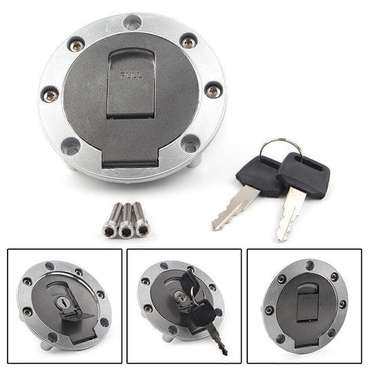 7 Hole Fuel Gas Tank Cap Lock w/ Key Fit for Yamaha FZR250 FZR400 FZR600 750 /1000 Q
