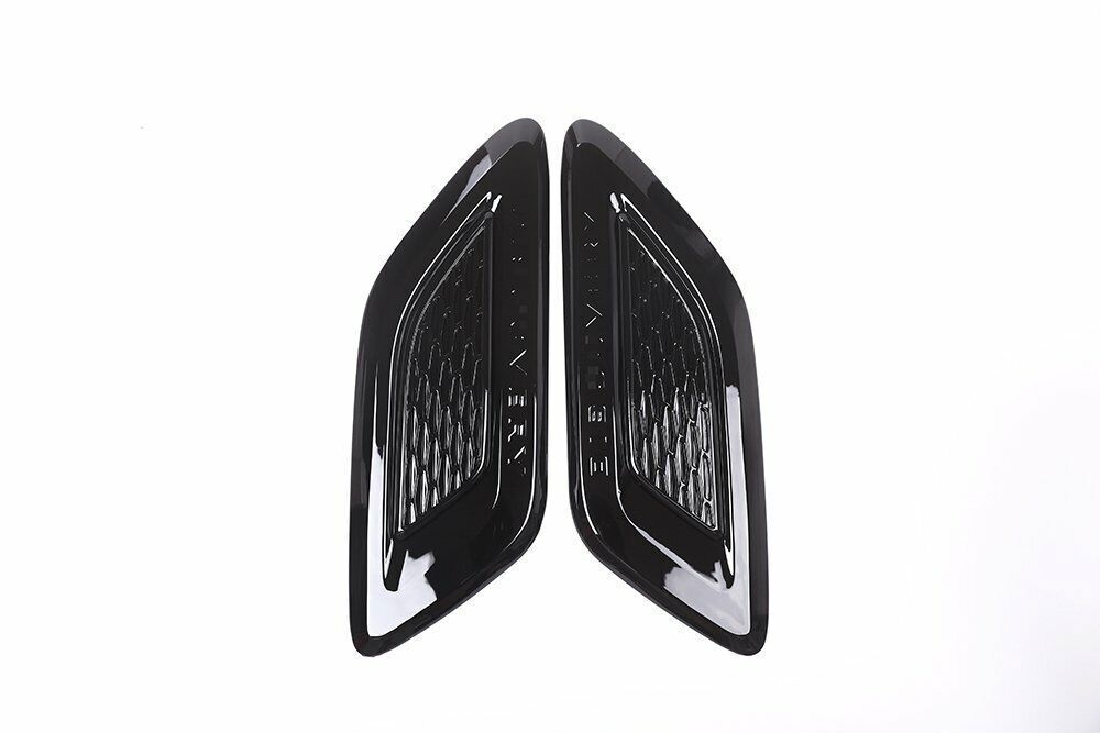 2Hood Engine Air Vent Outlet Cover for Land Rover Discovery 5 2017-18 ABS Black n